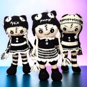 Hand Crafted Creepy Grumpy Emo Doll